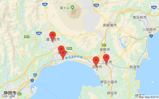 富士の保険相談窓口のマップ